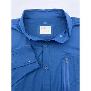 GILLZ Fishing‎ Outdoors Shirt Mens Size 2XL Dark Blue Long Sleeve XXL Vented